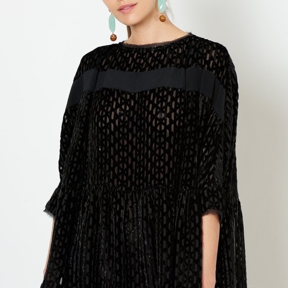 NWOT Rachel Comey Reunion Top in Black Burnout Lurex Velvet Size 6 - Picture 6 of 11